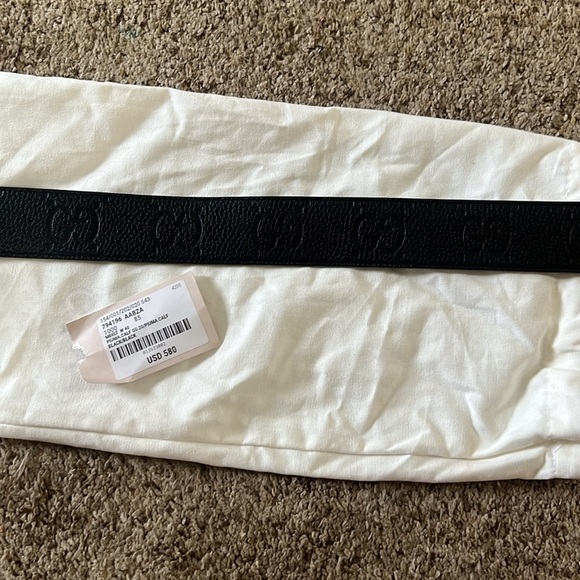 GUCCI MENS WIDE BELT WITH INTERLOCKING G BUCKLE NWT - Picture 6 of 7